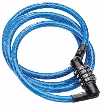 Велосипедный замок Kryptonite Cables Keeper тросовый, кодовый, 7 х 1200 мм, синий, 9333725272775