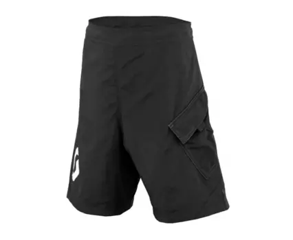 Шорты велосипедные детские Scott Trail black/white, свободные, с памперсом, 241866-1007