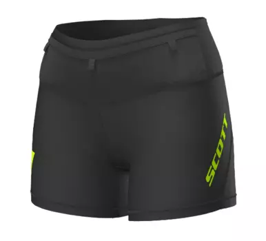 Шорты велосипедные женские SCOTT Tight RC Run black/yellow, 2019, 270179-1040