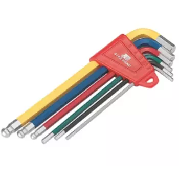Набор шестигранников Г-образных Bike Hand, 6 размеров, цветные, YC-613-6C