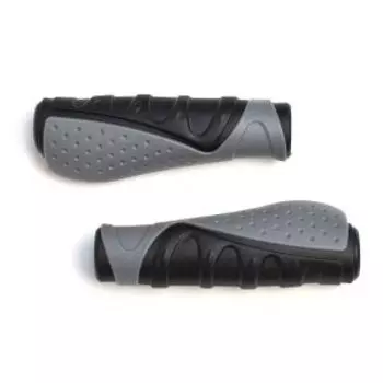 Грипсы велосипедные TRIX MTB HL-G301 130mm, эргономические, резина, черно\серые, HL-G301black\grey
