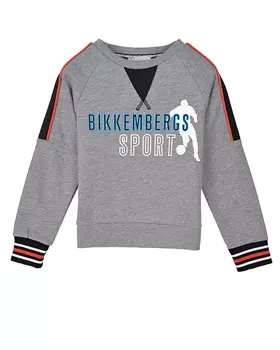 Серый свитшот с принтом "Sport" Bikkembergs детский
