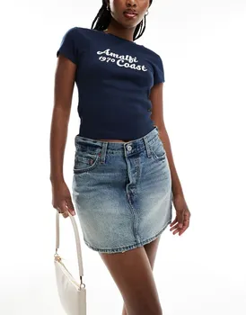 Голубая винтажная джинсовая юбка Levi's Icon