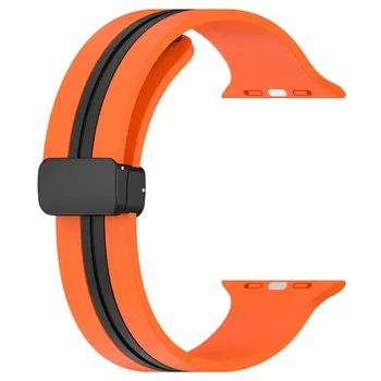 Силиконовый ремешок для iWatch Band 38 мм/40 мм/41 мм браслет серии 8 SE 7 6 5 4 3 2 1 SE Ultra Band 38/40/41mm белый/красный