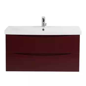 Тумба под раковину BelBagno 100 см MARINO-CER-1000-2C-SO-BRDL-P подвесная, Bordo Lucido