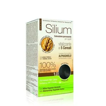 Silium Стойкая краска для волос Натуральный черный 1.0 187 г