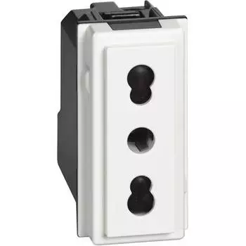 Bticino Living Now - розетка 2 +T 10/16A 250Vac bipas. B KW4180