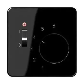 CDTR231PLSW CD 500/CD plus Черный Накладка термостата комнатного с выкл.(мех TR231U,TR241U) Jung