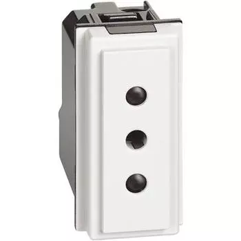 Bticino Living Now - розетка 2 +T 10A 250Vac бел. KW4113