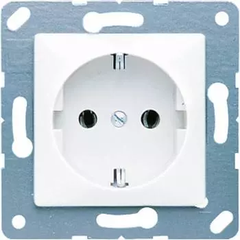 CD121WW CD 500/CD plus Белый Розетка с/з для установки под откидную крышку, размер 50х50, винт зажим Jung