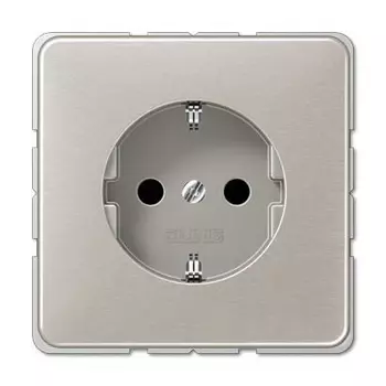 CD1520PT Розетка с заземлением Jung 16А/250В платина CD 500
