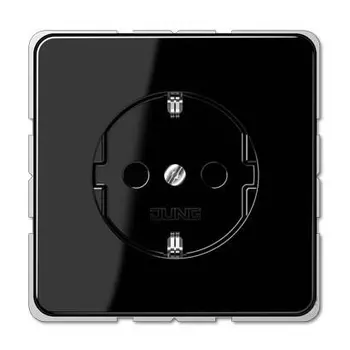 CD1520SW Розетка с заземлением Jung 16А/250В CD 500 Чёрная