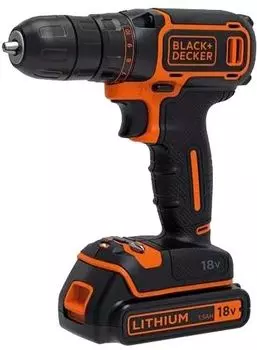 Дрель-шуруповерт Black &amp; Decker BDCDC18KB-QW аккум. патрон:быстрозажимной