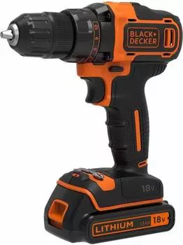 Дрель-шуруповерт Black &amp; Decker BDCDD186KB-QW аккум. патрон:быстрозажимной