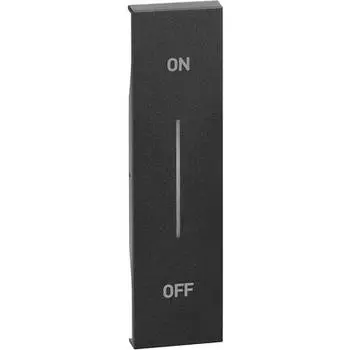 Bticino Living Now - накладка MH ON-OFF 1 модуль черн. KG01MHAG