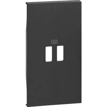 Bticino Living Now - накладка зарядки USB 2 черн. KG12C