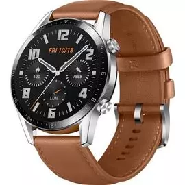 Часы Huawei Watch GT 2 Latona-B19S 1.39", черный/коричневый