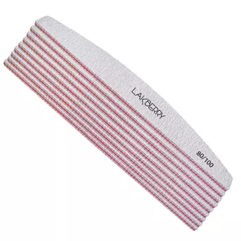 GET THE REASON LAKBERRY Пилка для ногтей лодка 80/100, 10 шт