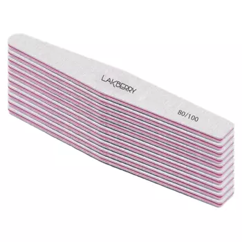 GET THE REASON LAKBERRY Пилка для ногтей ромб 80/100, 10 шт