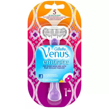 GILLETTE Бритва VENUS Embrace c 1 сменной кассетой (молодежный дизайн)