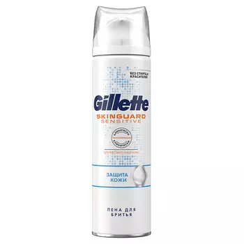 GILLETTE Пена для бритья для чувствительной кожи с экстрактом Алоэ Защита Кожи SKINGUARD Sensitive