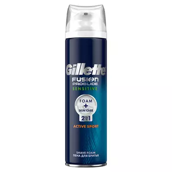 GILLETTE Пена для бритья Fusion ProGlide Sensitive Active Sport
