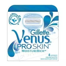 GILLETTE Сменные кассеты для бритья Venus Proskin Moisturerich