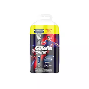 GILLETTE Станок для бритья MACH3 TURBO с 4 сменными кассетами