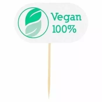 Флажок VEGAN 8см (100 шт/уп) Resto (Китай) | 81211313