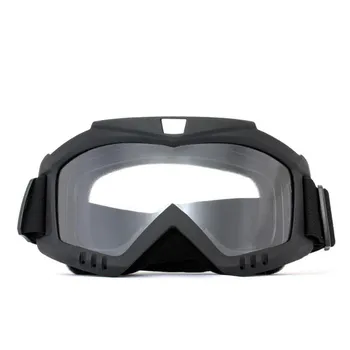 Очки для мотокросса Dirtbike ATV, мотоциклетные очки UV400, лыжные очки, противоскользящий ремешок, крышка для носа, подходят для очков, шлема чёрный
