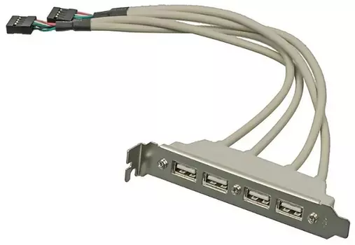 Адаптер ASIA ASIA BRACKET USB 2.0 4 PORT 4*USB 2.0 BULK