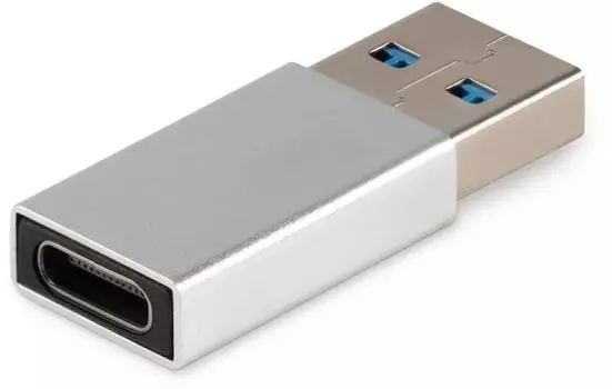 Адаптер Buro BU-USB2-AM-CF ver2.0 USB A(m) USB Type-C (f) серебристый 1996626