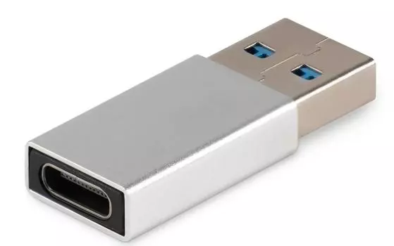 Адаптер Buro BU-USB3-AM-CF ver3.0 USB A(m) USB Type-C (f) серебристый (пакет) (1996622)