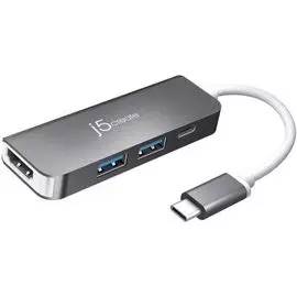 Адаптер j5create JCD371 USB-C 2-port Hub + HDMI + Power Delivery