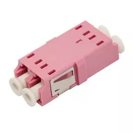 Адаптер Lanmaster LAN-2LCS/NF-AM-OM4 оптический LC, OM4, корпус SC без фланцев, дуплексный