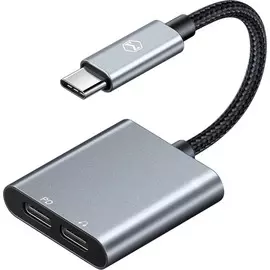 Адаптер Mcdodo CA-7550 Type-C (M) - Type-C (2 разъёма) (F), серый