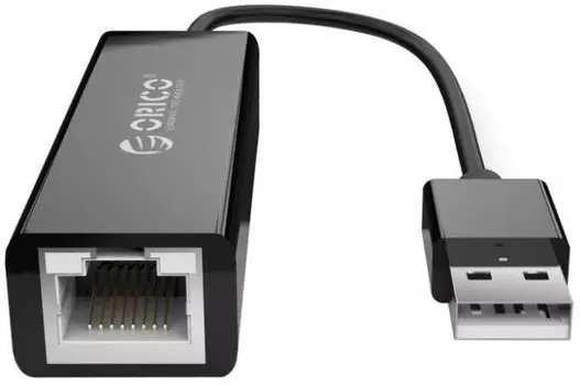 Адаптер Orico ORICO-UTK-U2-BK-BP USB-A 2.0(m)/RJ45(f), черный