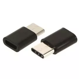 Адаптер переходник Red Line Micro USB-Type-C УТ000016931 пластик, черный