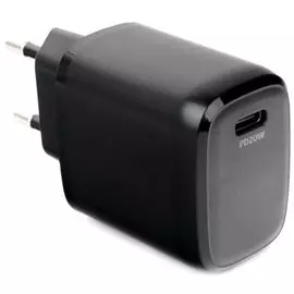 Адаптер питания Cablexpert MP3A-PC-30 QC 2.0/3.0, PD, 100/220V, 1*USB Type-C порт 5/9/12V, черный