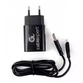 Адаптер питания Cablexpert MP3A-PC-35 USB 2 порта, 2.4A, черный + кабель 1м micro