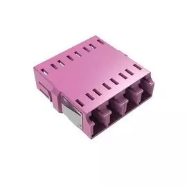 Адаптер проходной DKC RNFA54QLC LC/UPC-Quad, Senior/Senior, SC-Duplex footprint, OM4, маджента, "RAM telecom"