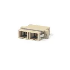 Адаптер проходной Hyperline FA-P11Z-DSC/DSC-N/BK-BG оптический SC-SC, MM, duplex, корпус пластиковый, бежевый, черные колпачки