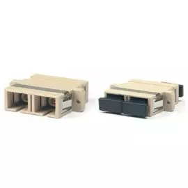 Адаптер проходной Hyperline FA-P11Z-DSC/DSC-N/BK-GN оптический адаптер SC/APC-SC/APC, SM, duplex, корпус пластиковый, зеленый, черные колпачки
