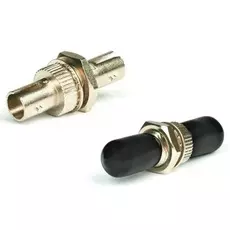 Адаптер проходной Hyperline FA-S00Z-ST/ST-N/BK-SL ST/UPC-ST/UPC, SM/MM, simplex, корпус металл, черные колпачки