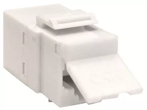 Адаптер проходной Lanmaster LAN-KCP45U6A-WH повторитель портов RJ45, неэкранированный, кат.6A, формата Keystone, белый