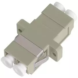 Адаптер проходной NIKOMAX NMF-OA2MM-LCU-LCU-2 волоконно-оптический, соединительный, многомодовый, LC/UPC-LC/UPC, двойной, пластиковый, бежевый, уп-ка