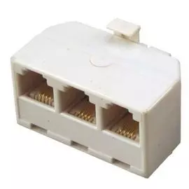 Адаптер проходной Rexant 03-0041 RJ-11(6P-4C) (штекер - 3 гнезда)