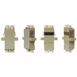 Адаптер проходной TELCORD AD-LC/MM-DX-GY оптический, duplex LC/MM (SC-type), корпус серый