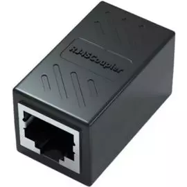Адаптер проходной VCOM CT251S RJ-45 (F)=>RJ-45 (F), FTP, кат. 5e, ABS пластик, черный