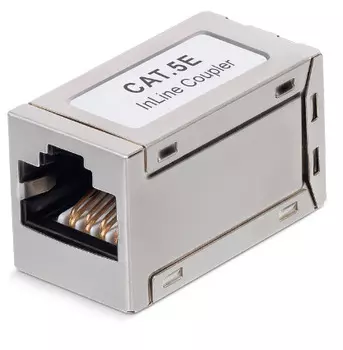 Адаптер проходной WRLine WR-CA-8p8c-C5E-SH RJ45-RJ45 (8p8c), категория 5е, экранированный